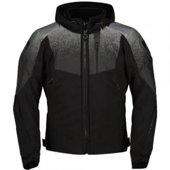Chaqueta textil de moto Rev'it! Epsilon H2O impermeable negra y gris - XL