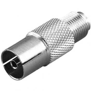 Vivanco f short adaptor conector cromo 3