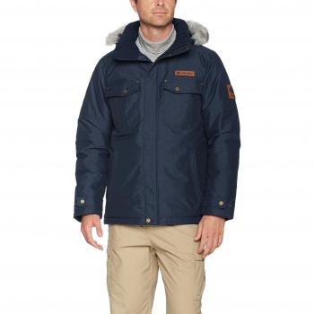 Columbia Morningstar Mountain Jacket – Parka cálida para Hombre, Hombre, Color Azul Marino, tamaño Small