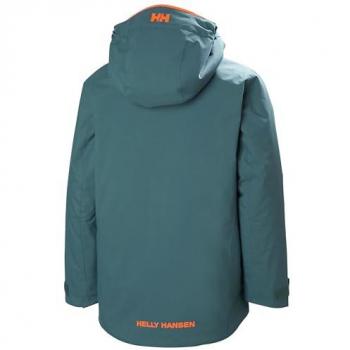 Helly Hansen Traverse Kids Ski Jacket with PrimaLoft Insulation - Turquoise Green (Size 12)
