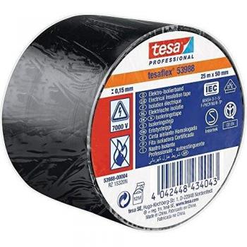Cinta aislante TESA Negro PVC (25 m x 50 mm)