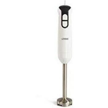 Batidora de Mano Livoo DOP204 - 400W - Blanca y Gris - Incluye Bol Graduado de 600ml y 2 Lames