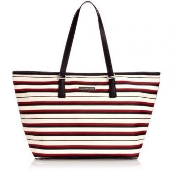 Tommy Hilfiger Conway Large Tote - Bolso de tela para mujer Corp Stripe