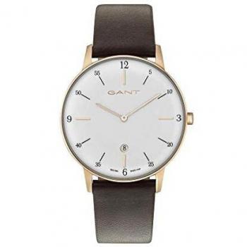 Gant Mens Analogue Quartz Watch with Leather Strap 7630043918715