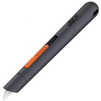 Slice 10513 - Cortador estilo pluma, 3 posiciones manuales, cuchilla de cerámica, color gris y naranja