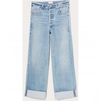 Citizens of Humanity Ayla High Rise Wide Leg Cuffed Jeans in Skylights - Size 27