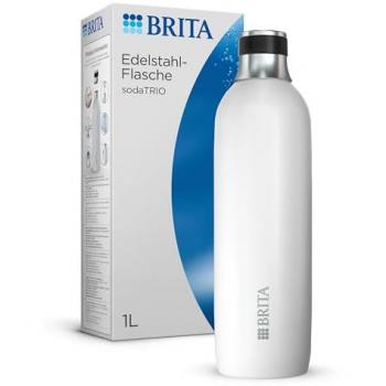 Botella de acero inoxidable para bebida carbonatada BRITA sodaTRIO, 1L, aislada y doble pared