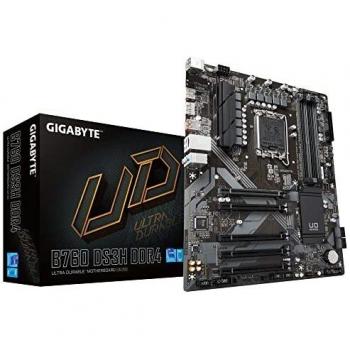 Gigabyte B760 DS3H DDR4 ATX Motherboard, Intel LGA 1700 Socket, Supports 12th/13th Gen CPUs, PCIe 4.0 x16 Slot, Dual PCIe 4.0 M