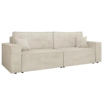 Sofá-cama Shelton 106 con Poso 100, dos cajas de ropa de cama y función de descanso, dimensiones 83x245x139cm