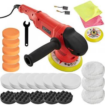Pulidora Excéntrica 710W con Set de 26 Piezas - Máquina Profesional para Pulir, Encera y Abrillanta, Velocidad Regulable 2200-6300 RPM, Diseño Delgado y Ergonómico
