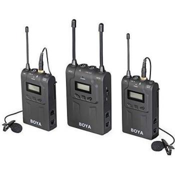 Micrófono Lavalier Inalámbrico UHF Boya BY-WM8 Duo