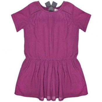 Vestido manga corta para niña Bonnet à Pompon con estampado colorido, tejido suave y ligero, diseño de corte clásico, cierre trasero con cremallera, ideal para ocasiones especiales y uso diario