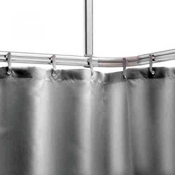 Barra de cortina de ducha Easy-Roll Sealskin blanca, rieles para cortina de ducha en color blanco, fabricada en aluminio mate, disponible en colores matte aluminium, negro y blanco