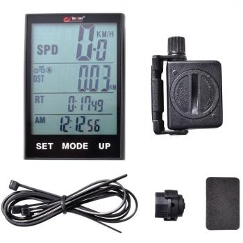XCSOURCE® 2.7 LCD HD Pantalla grande para bicicleta Computadora digital Ciclismo Impermeable Inalámbrico velocímetro cuentakilómetros CS450