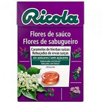 Ricola caramelos - caja/estuche, sin azúcar 50g, sabor flor de sauco