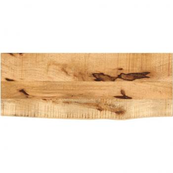 vidaXL Table Top 70x30x3.8 cm Live Edge Solid Wood Rough Mango