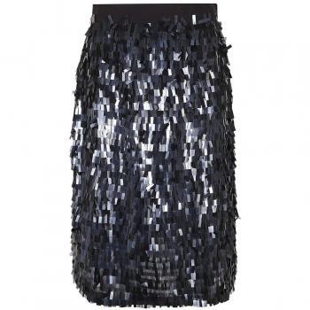 Black Sequin Midi Skirt - IT40|S, PINKO, Female, Size: XS