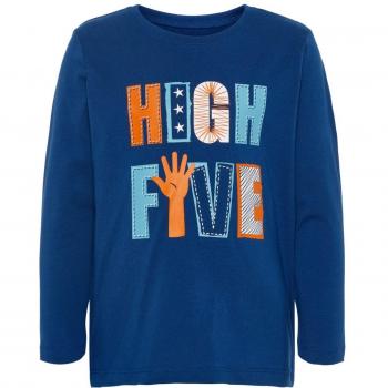NAME IT Camiseta Manga Larga NIÑO VAGANO - 98, Navy Peony