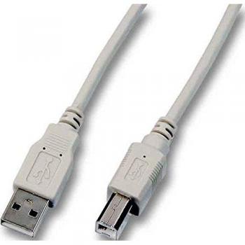 Cable USB 2.0 A a B de 1,8m - Conector macho a macho, alta velocidad, color gris