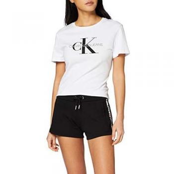 Calvin Klein Stripe Logo Jogging Short, Negro