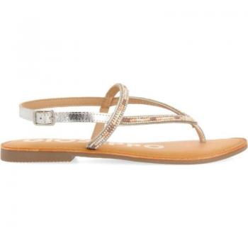 Gioseppo Sandalias de Mujer Plata con Adorno Multicolor y Tiras