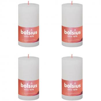 Bolsius Velas Rústicas Shine 6 Unidades 130x68 mm Color Wolkenwit