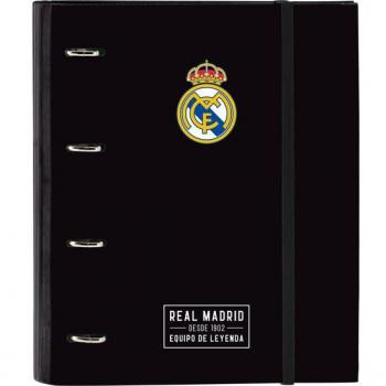 Carpeta de Anillas Safta Real Madrid Corporativa A4 35mm con Recambio 100 Hojas Cuadriculadas 80g