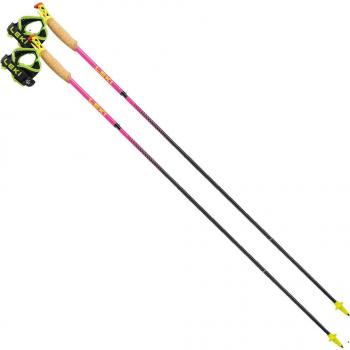 Bastones Leki Ultratrail FX One Superlite rosa negro - 125 cm, ultraligeros, plegables, con sistema de bloqueo Speed Lock 2, empuñadura de corcho y correa ajustable