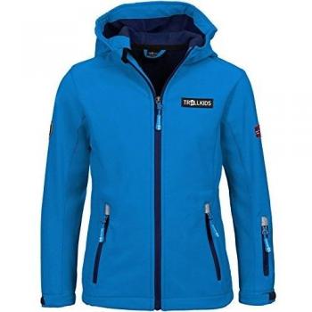 Trollkids Chaqueta Softshell para Niños Oslofjord, Color Azul Medio/Azul Marino Talla 8 años