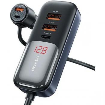 Cargador USB Usams C40 3XUSB + 2XUSB-C 165W PD + QC Carga Rápida Negro
