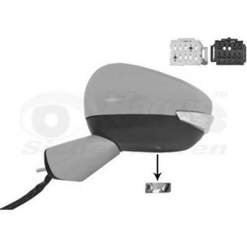Espejo retrovisor VAN WEZEL 0980815, tipo de producto: espejo retrovisor, características: diseñado para vehículos, incluye soporte de montaje, acabado en negro, vidrio convexo para mayor visibilidad, fácil instalación