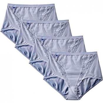 Bragas de mujer Sloggi Chic Maxi 4P - Pack de 4 unidades, algodón suave y transpirable, con detalles de encaje, talla 40