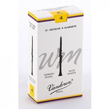 Vandoren White Master Traditional German Bb Clarinet Reeds, Strength 4.0, Box of 10