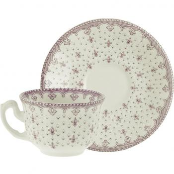 Taza de café con plato Flor de Lis La Cartuja de Sevilla