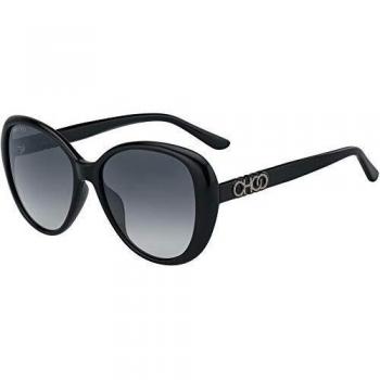 Jimmy Choo Butterfly Womens Black Dark Grey Gradient Sunglasses - One Size