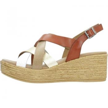 Sandalias Planas Porronet 2964 Mujer Cuero - Cómodas y Elegantes, Sandalias de Mujer PORRONET 2964P MULTICOLOR, Porronet - Sandalias de cuña de mujer en piel color