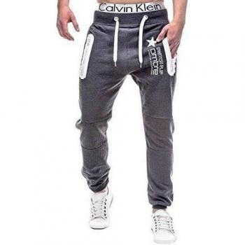 Ombre sixty-eight Pantalones de entrenamiento con cremallera Sport Pantalón P82 Gris gris oscuro