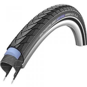 Schwalbe Marathon Plus 26in Clincher Tyre - Size: 26x1.35 - Wire Bead - Black Reflective
