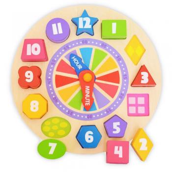 Tooky Toy - Reloj de Aprendizaje - Piezas Para Encajar - Brillo En La Oscuridad