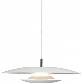 Lámpara colgante ECLIPS de metal y blanco mate, 4,8 cm de diámetro, tipo domo con 1 luz LED G9