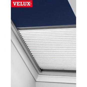 VELUX Cortinas de oscurecimiento DÚO C04 / 6, Azul con guía Lateral Gris