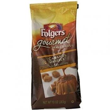 Folgers Gourmet Selections Coffee, Caramel Drizzle, 10 Ounce by Folgers