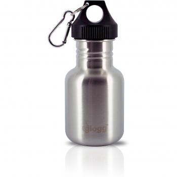 Glogg Wide Necked 350ml Stainless Steel Water Bottle - Carabiner Top