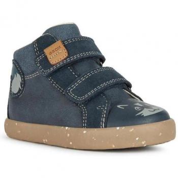 Geox Boys Kilwi Leather Trainers - Navy - Size: 5