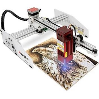 Aufero Laser 1, Máquina de Grabado Láser CNC y Corte, con Placa Base de 32bits, 1 min Fácil Instalación, Proteccion de Ojos, Foco Fijo para Metal, Vinilo, Madera, Cuero
