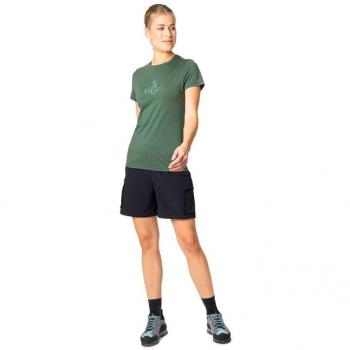 Camiseta Odlo Kumano Trees manga corta verde grisáceo mujer - S