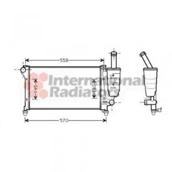 Radiador de Refrigeración del Motor Van Wezel para Fiat Panda 169 1.1, 1.2 y 4x4 desde Septiembre de 2003 - Ref. 17002291