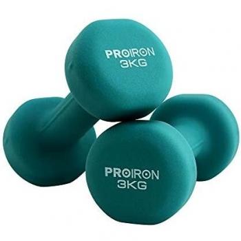 PROIRON Mancuernas de Neopreno -Mancuernas con Revestimiento de Neopreno 2 x 3 kg