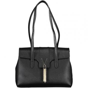 Valentino by Mario Valentino Black Polyethylene Shoulder Bag with Contrast Details, One Size