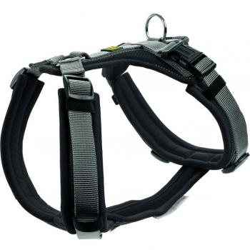 Arnés para Perros HUNTER Maldon, Color Gris/Negro, Tamaño M-L, Ajuste de Pecho 60-91 cm, Ancho de Correa 25 mm, Diseño en Forma